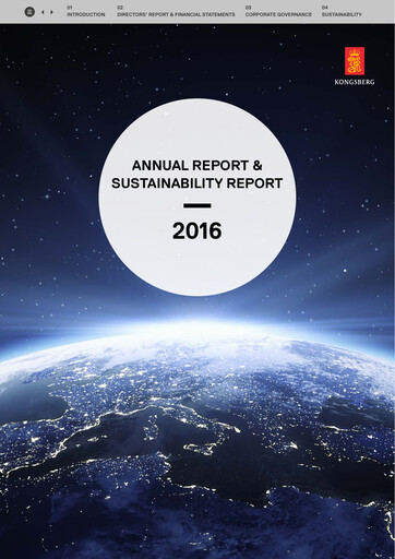 Thumbnail Kongsberg Gruppen Annual Report 2016