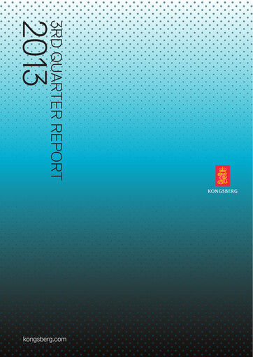 Thumbnail Kongsberg Gruppen Quarterly Report 2013-q3