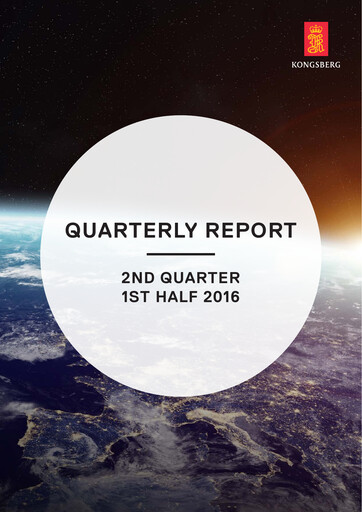 Thumbnail Kongsberg Gruppen Quarterly Report 2016-q2