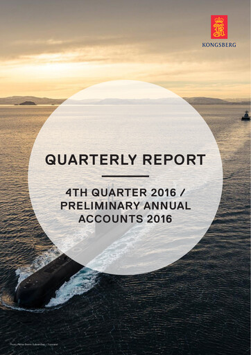 Thumbnail Kongsberg Gruppen Quarterly Report 2016-q4