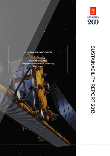 Thumbnail Kongsberg Gruppen Sustainability Report 2013