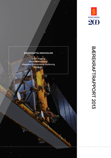 Thumbnail Kongsberg Gruppen Sustainability Report 2013