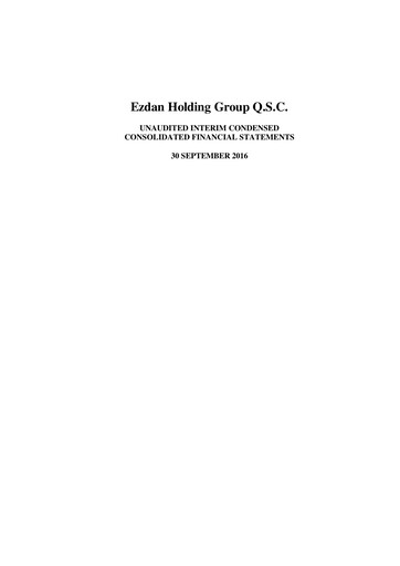 Miniature Ezdan Holding Group Bilan financier 2016-9m