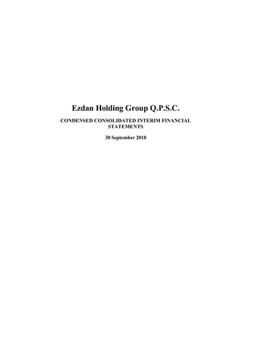 Miniature Ezdan Holding Group Bilan financier 2018-9m