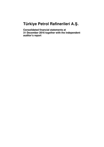 Thumbnail Türkiye Petrol Rafinerileri Financial Statement 2016