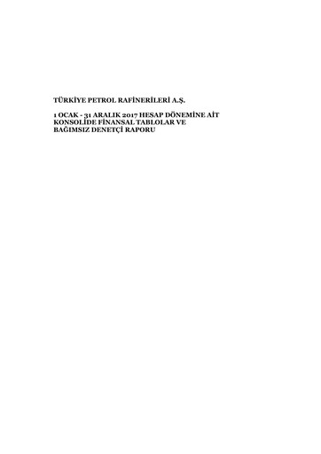 Thumbnail Türkiye Petrol Rafinerileri Financial Statement 2017