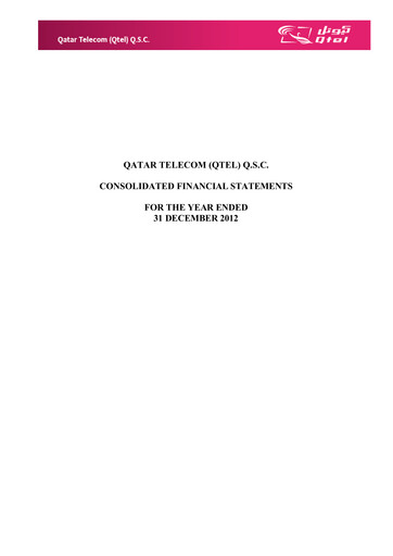 Thumbnail Ooredoo Qatar Financial Statement 2012