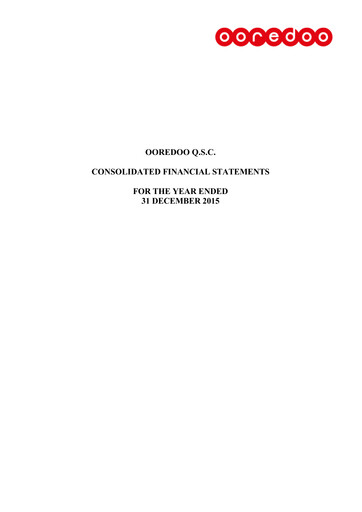 Thumbnail Ooredoo Qatar Financial Statement 2015