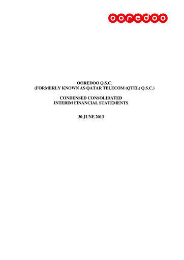 Miniature Ooredoo Qatar Rapport semestriel 2013-h1