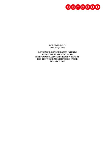 Thumbnail Ooredoo Qatar Quarterly Report 2017-q1