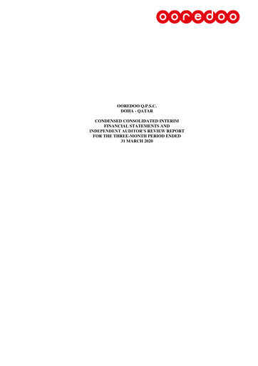 Thumbnail Ooredoo Qatar Quarterly Report 2020-q1