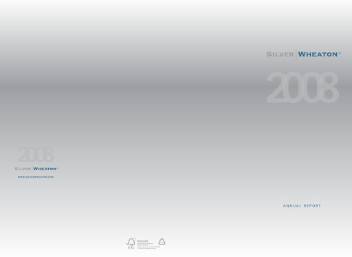 Thumbnail Wheaton Precious Metals Annual Report 2008