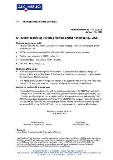 Thumbnail ALK-Abelló Quarterly Report 2005-2006-q1