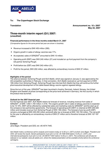 Thumbnail ALK-Abelló Quarterly Report 2007-q1