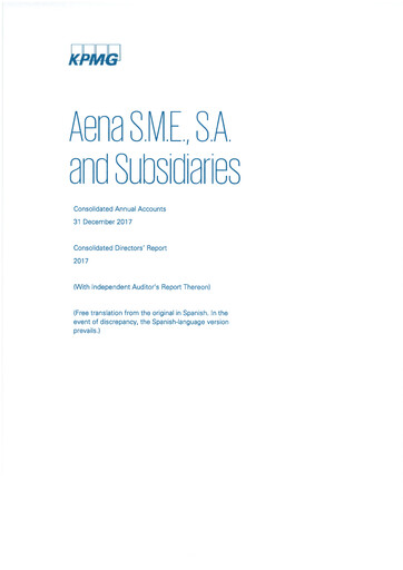 Miniature Aena Bilan financier 2017