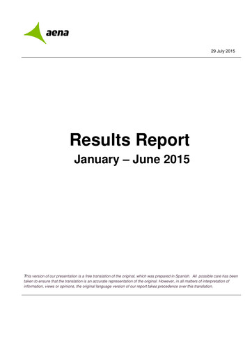 Miniature Aena Rapport semestriel 2015-h1