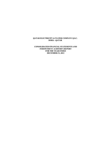 Thumbnail Qatar Electricity & Water Company Financial Statement 2013