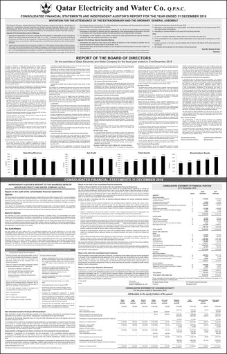 Thumbnail Qatar Electricity & Water Company Financial Statement 2018