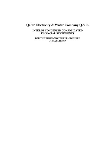 Thumbnail Qatar Electricity & Water Company Quarterly Report 2017-q1
