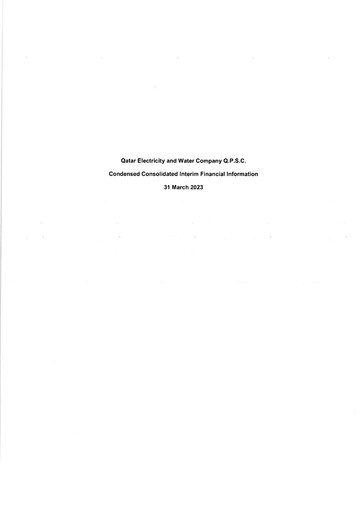 Thumbnail Qatar Electricity & Water Company Quarterly Report 2023-q1