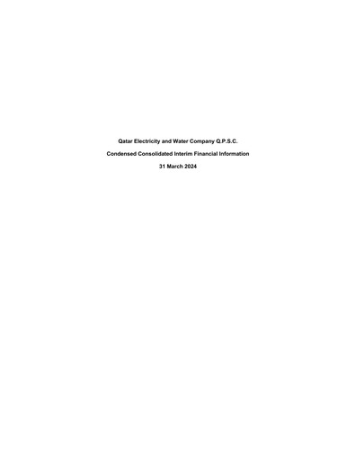 Thumbnail Qatar Electricity & Water Company Quarterly Report 2024-q1