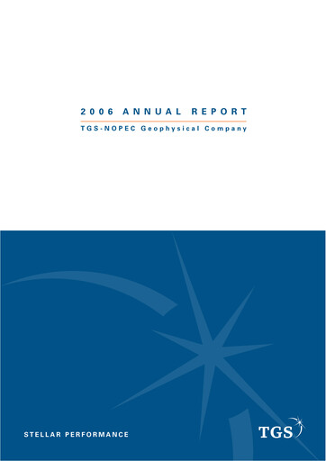 Thumbnail TGS ASA Annual Report 2006