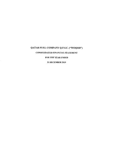 Thumbnail Qatar Fuel Company (WOQOD) Financial Statement 2019