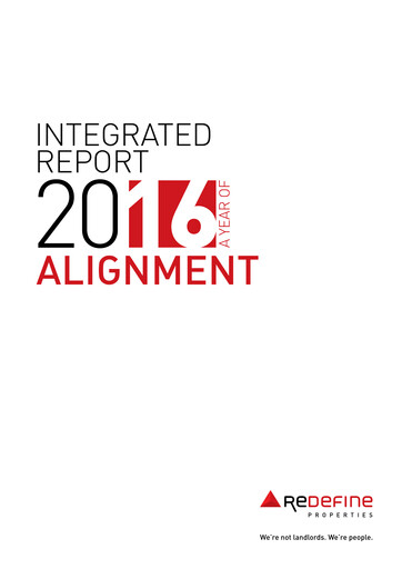 Thumbnail Redefine Properties Annual Report 2016