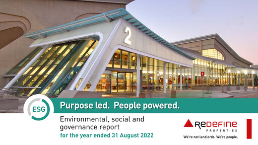 Thumbnail Redefine Properties ESG Report fy2022