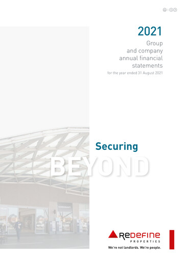 Thumbnail Redefine Properties Financial Statement 2021