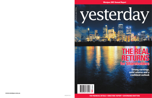 Thumbnail Westpac Banking Annual Report 2007