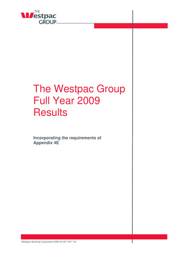 Thumbnail Westpac Banking Financial Report 2009
