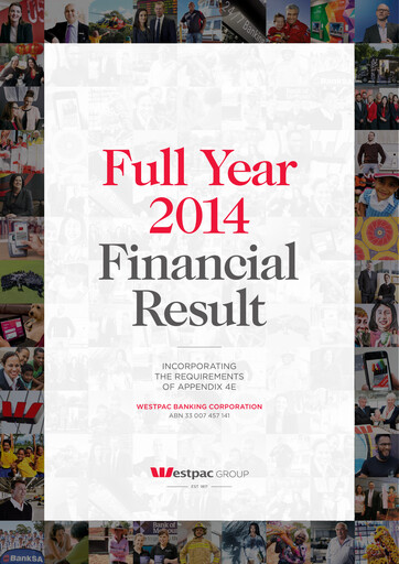 Thumbnail Westpac Banking Financial Report 2014