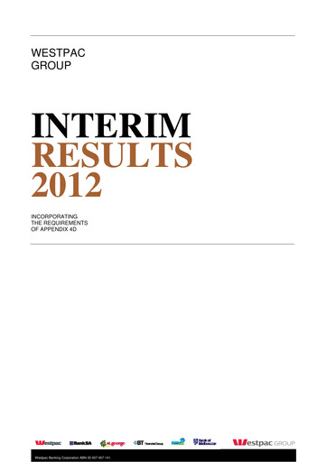 Thumbnail Westpac Banking Half-year Report 2012-h1