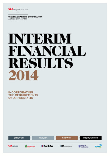Thumbnail Westpac Banking Half-year Report 2014-h1