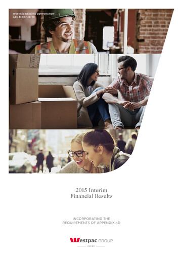 Thumbnail Westpac Banking Half-year Report 2015-h1