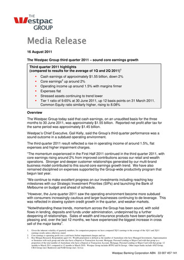 Thumbnail Westpac Banking Quarterly Report 2011-q3