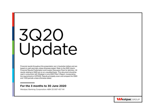 Thumbnail Westpac Banking Quarterly Report 2020-q3