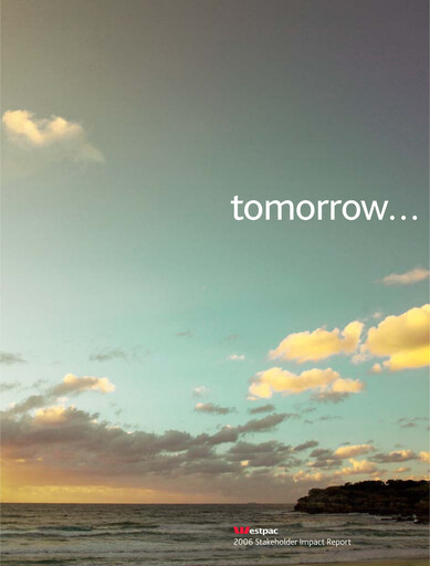 Thumbnail Westpac Banking Sustainability Report 2006