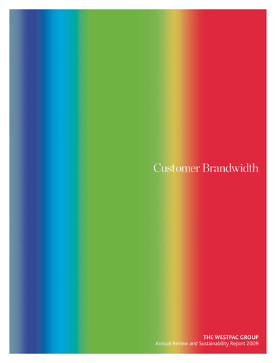 Thumbnail Westpac Banking Sustainability Report 2009