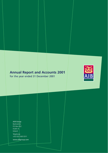 Thumbnail AIB Group (Allied Irish Banks)  Annual Report 2001