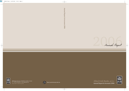 Thumbnail AIB Group (Allied Irish Banks)  Annual Report 2006