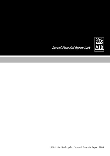 Thumbnail AIB Group (Allied Irish Banks)  Financial Statement 2008
