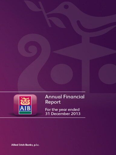 Thumbnail AIB Group (Allied Irish Banks)  Financial Statement 2013