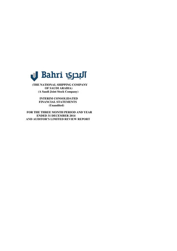Thumbnail National Shipping Company of Saudi Arabia (Bahri) Financial Statement 2014