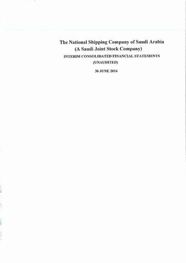 Thumbnail National Shipping Company of Saudi Arabia (Bahri) Financial Statement 2016-h1