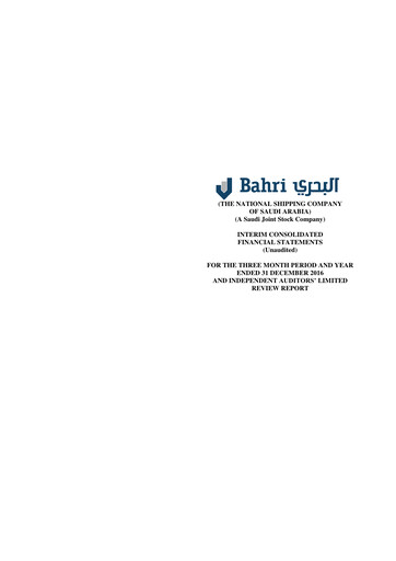 Thumbnail National Shipping Company of Saudi Arabia (Bahri) Financial Statement 2016