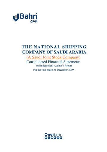 Thumbnail National Shipping Company of Saudi Arabia (Bahri) Financial Statement 2019