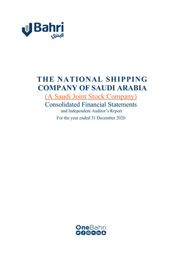 Thumbnail National Shipping Company of Saudi Arabia (Bahri) Financial Statement 2020