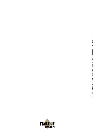 Thumbnail Italtile Annual Report 2012
